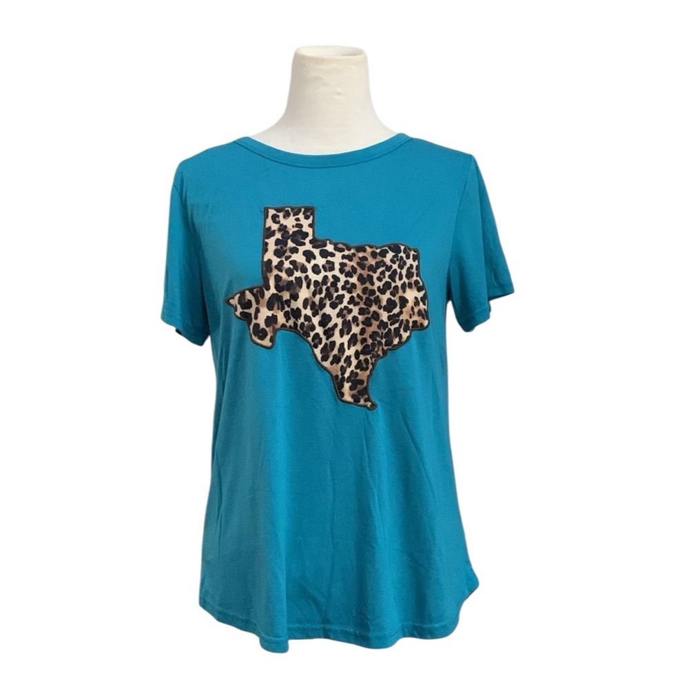 Southern Grace short sleeve animal print Texas t-shirt